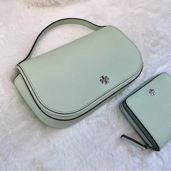 NEW Tory Burch Emerson Top Handle Saffiano Leather Crossbody Bag & Wallet Set - Picture 3 of 12